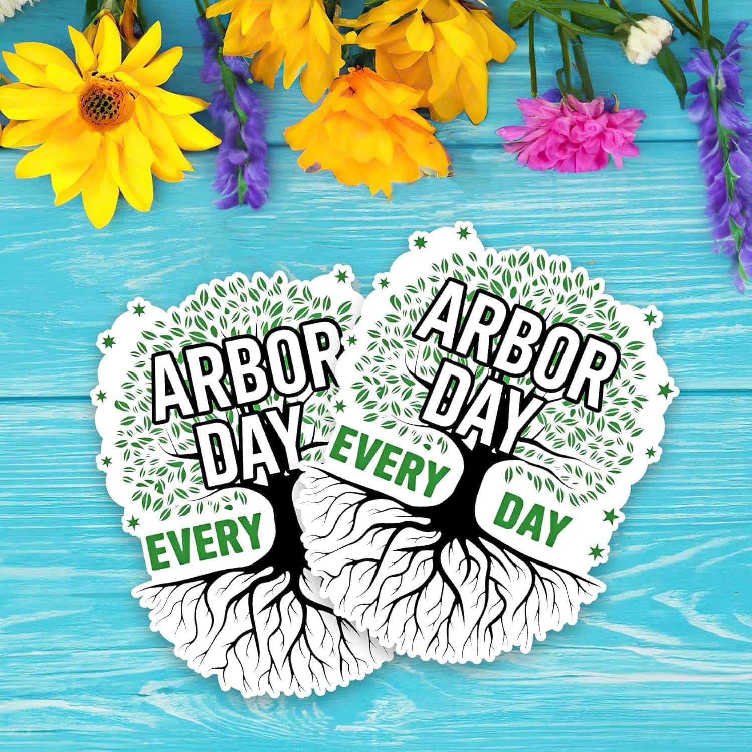 Nature-inspired Arbor Day Decals Stickers Laptop Car - Hom Baby