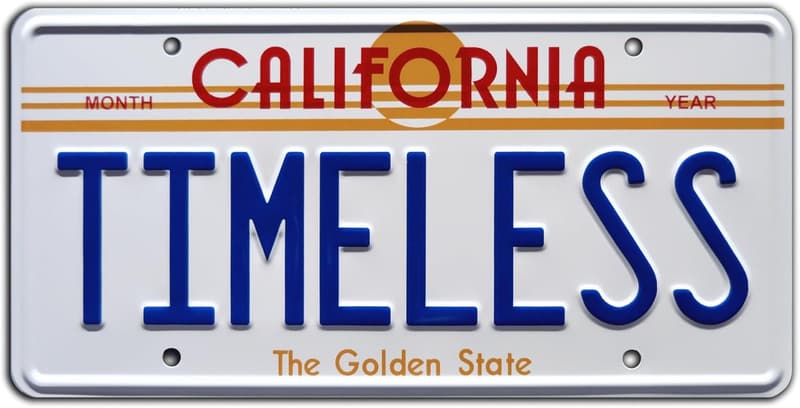 15 Back To The Future Delorean Licence Plate
