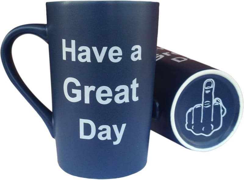 15 Coffee Cup With Middle Finger On Bottom