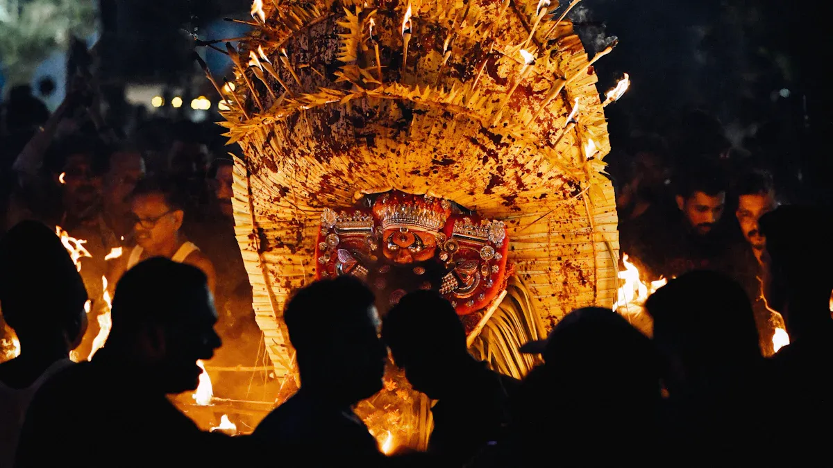 What does the torch lighting symbolize