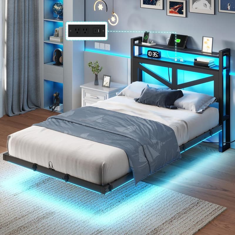 15 King Bed With Led Lights And Speakers