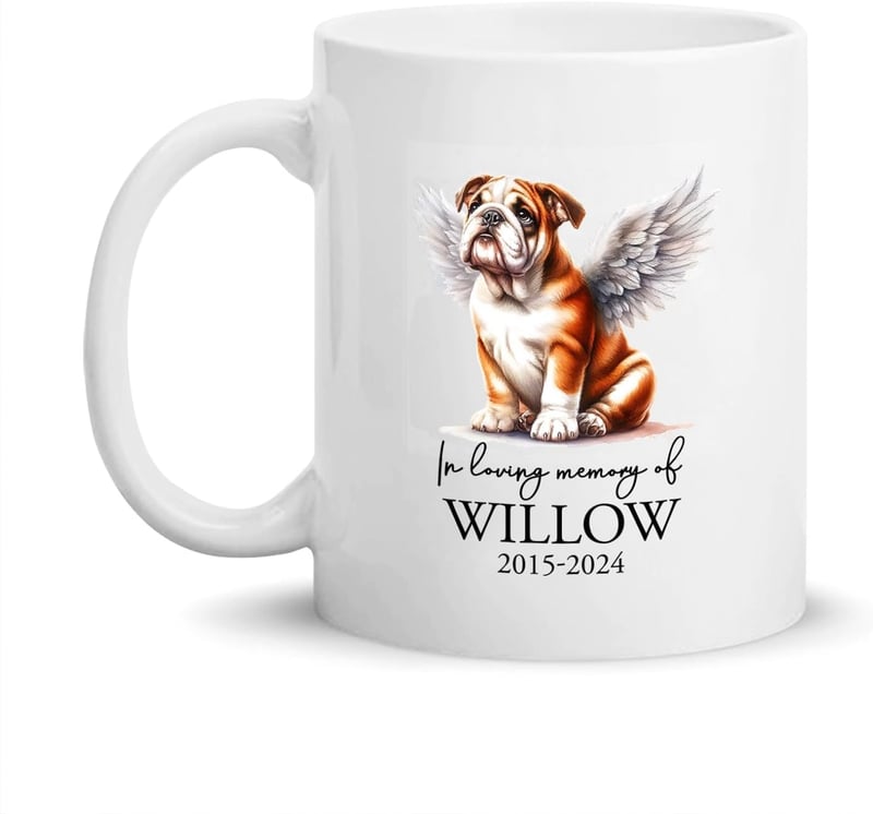 15 Personalized Dog Mug With Angel Wings