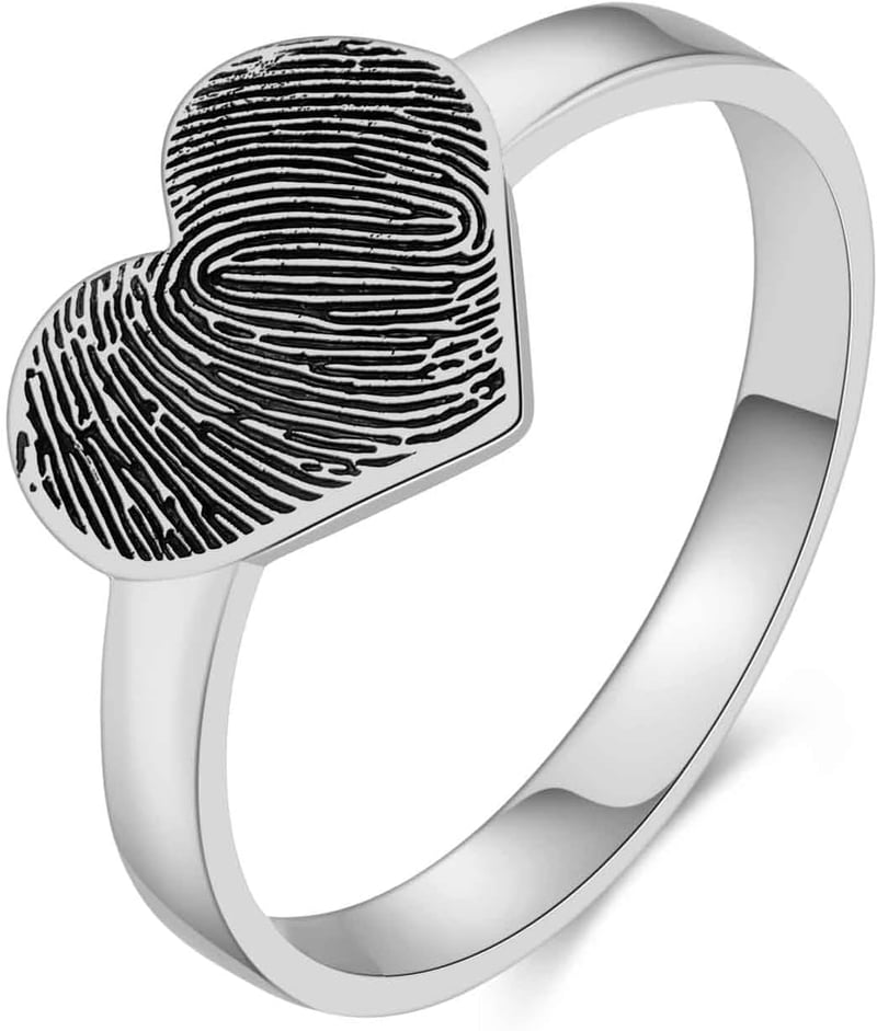 15 Personalized Footprints In The Sand Rings