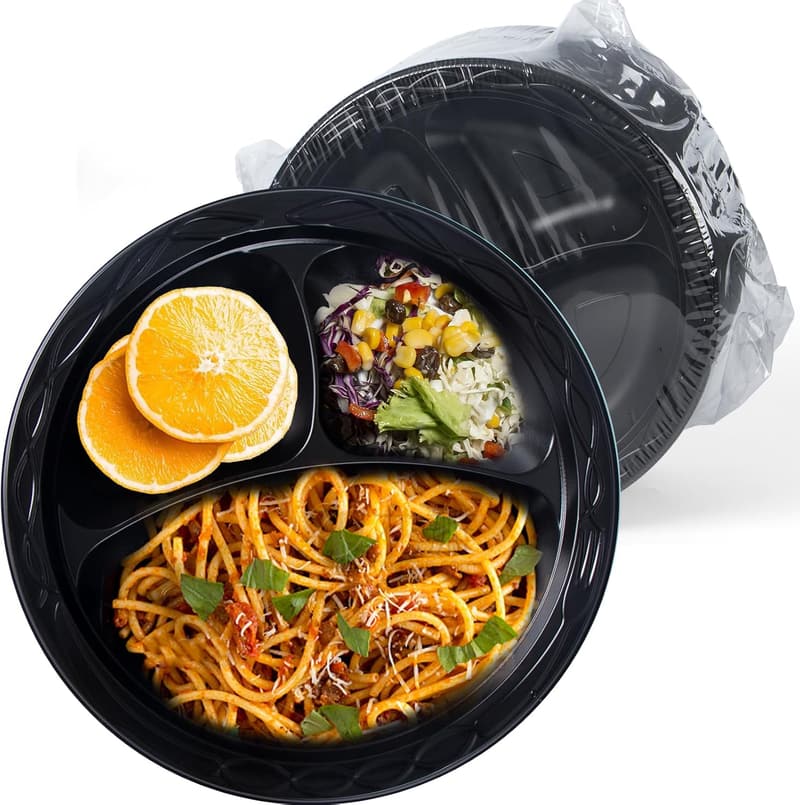 15 Plastic Plates With Dividers
