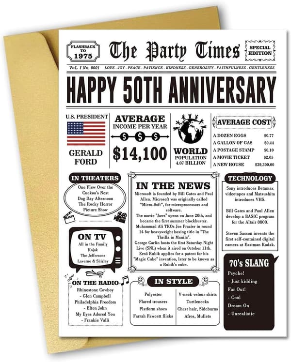 15 Traditional 50th Wedding Anniversary Gifts