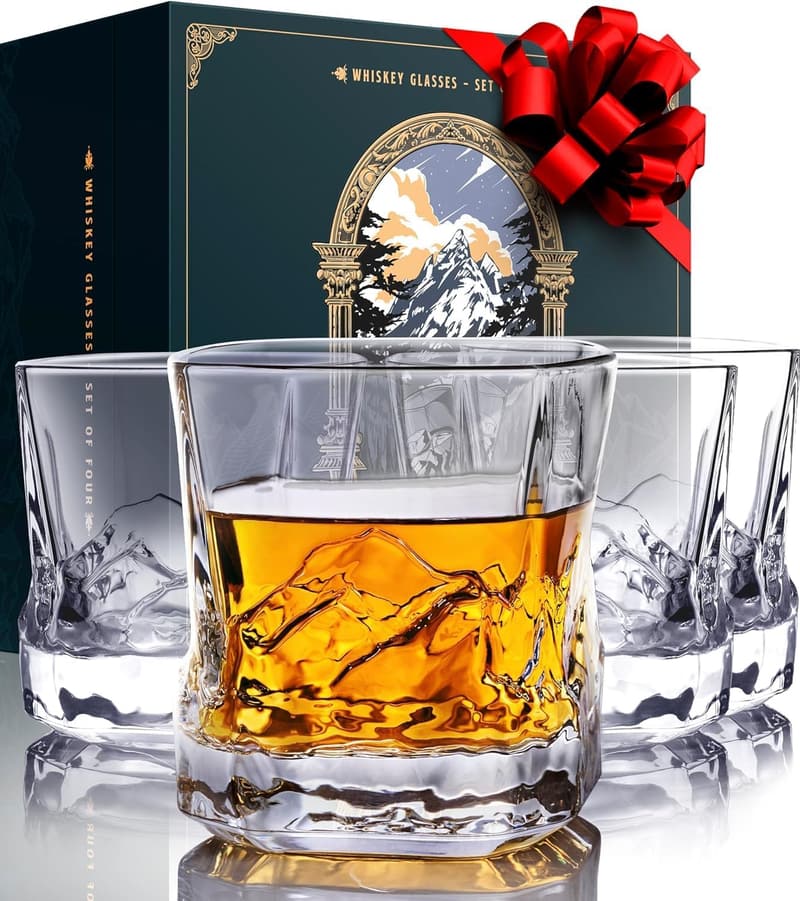 15 Glass With Mountain In Bottom