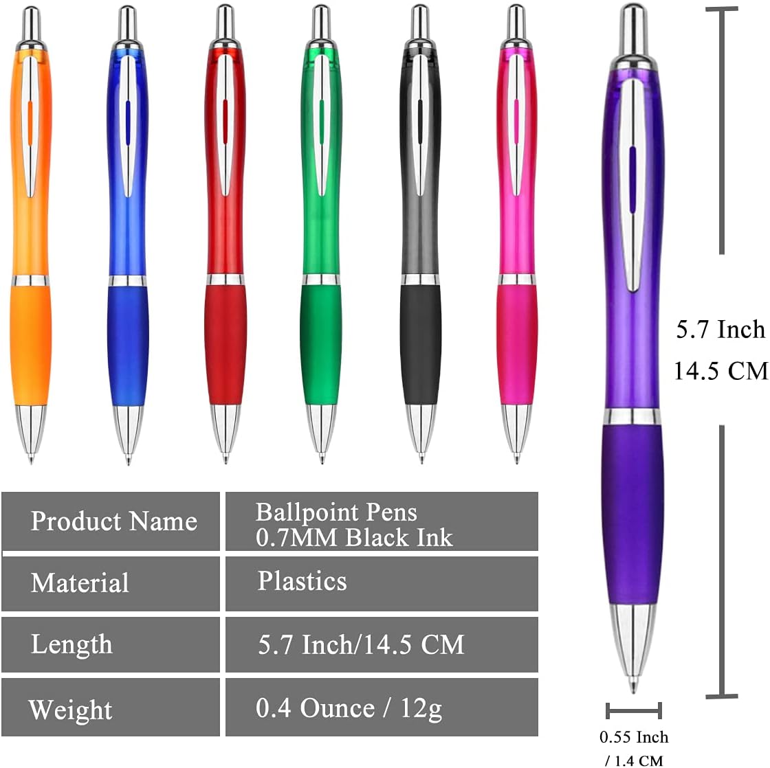 Customizable Pens with Logo - Bulk Party Favors, 100 Count