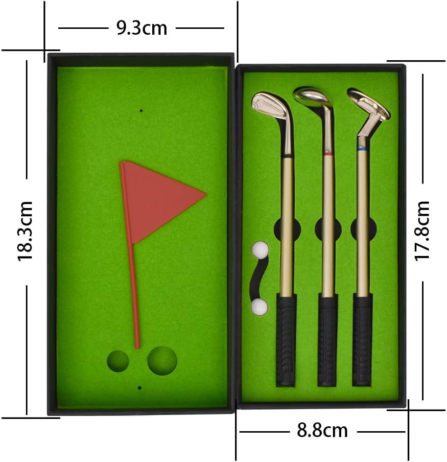 Desktop Mini Golf Set Pen - Red, Blue & Black Ink - Fun Gift