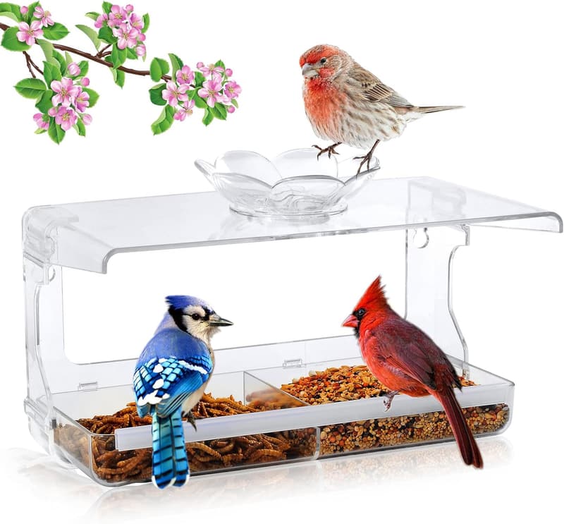 15 One Way Mirror Bird Feeder