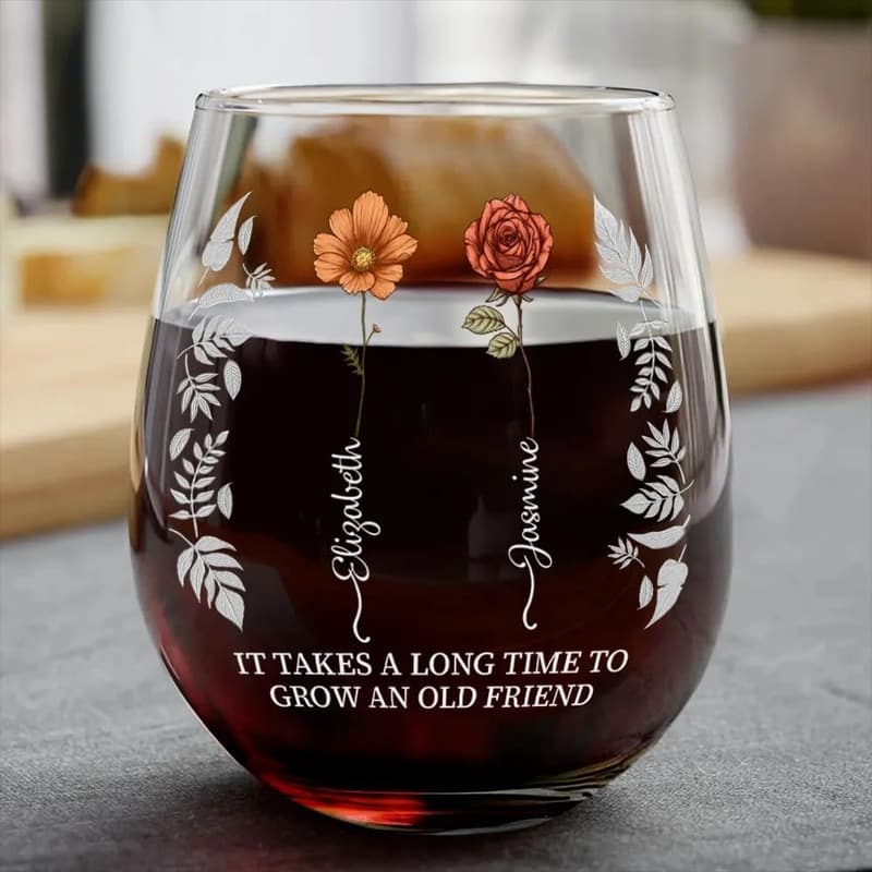 15 Personalized Best Friend Wine Glasses