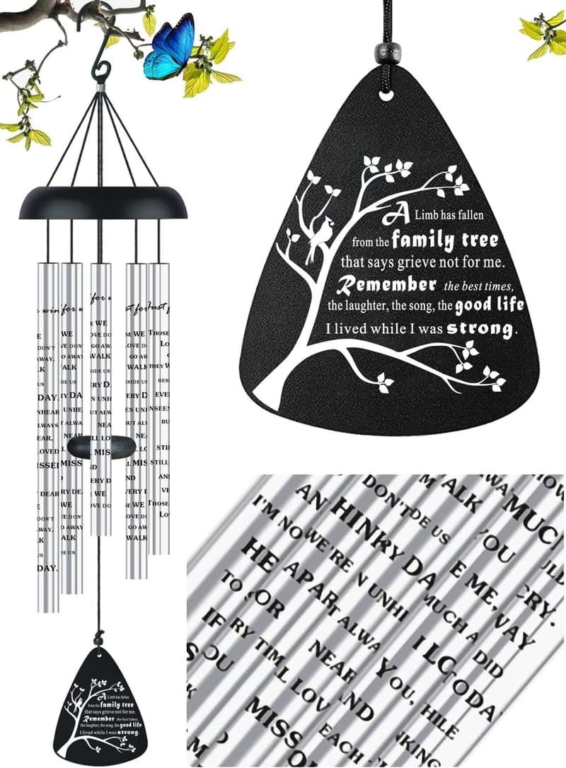 15 Personalized Cardinal Bereavement Wind Chimes