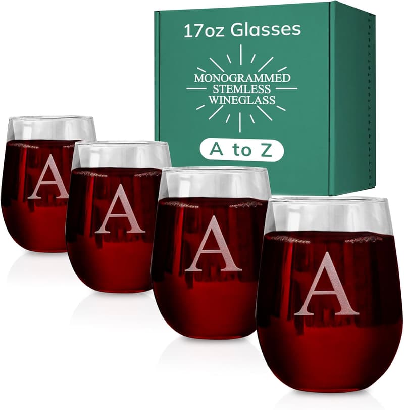 15 Personalized Red Wine Glasses