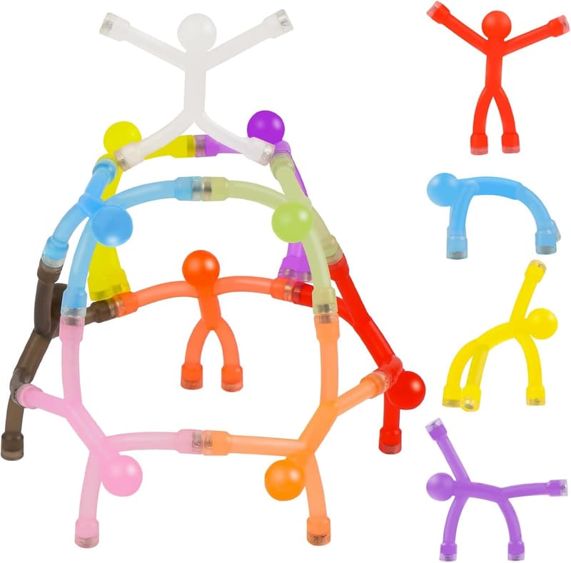 Colorful Humanoid Refrigerator Magnets - 10 Pack for Adults