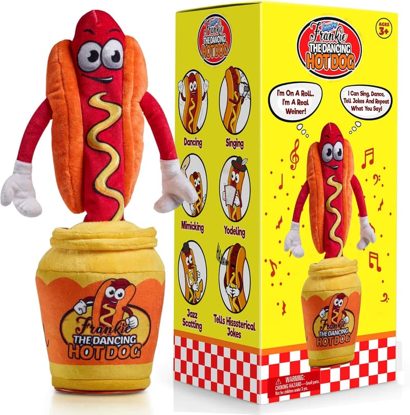 Funny Talking Hot Dog Decor Toy - Sings, Yodels, Jokes