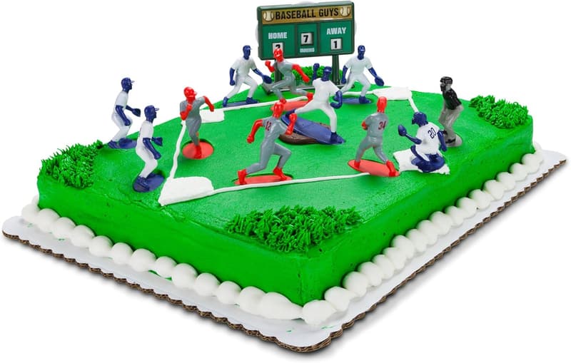 Kids Baseball Guys Playset - 29-Piece Red/Blue Team Set
