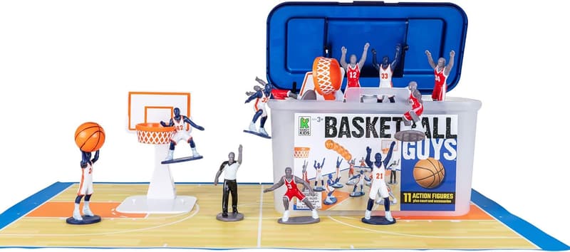 Kaskey Kids Basketball Guys Playset - 21 Pieces with 2 Teams