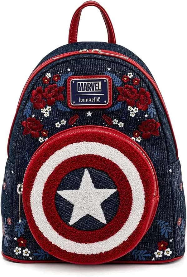 80th Anniversary Captain America Mini Backpack - Blue/Red