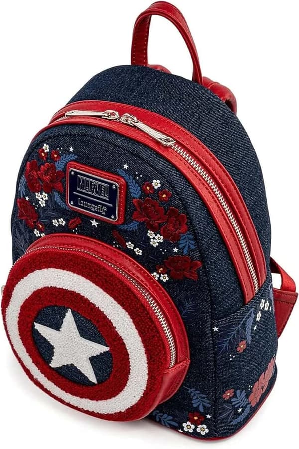 80th Anniversary Captain America Mini Backpack - Blue/Red