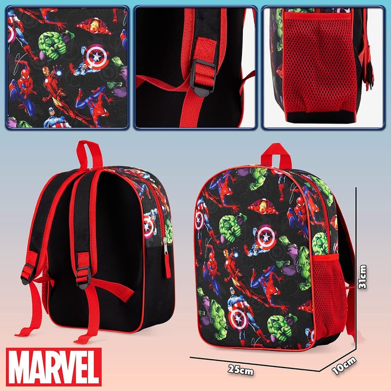 Avengers Themed Backpack for Boys - Marvel Spiderman Design
