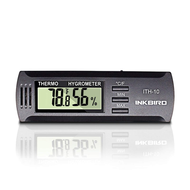 Digital Thermometer & Hygrometer for Humidor or Instruments