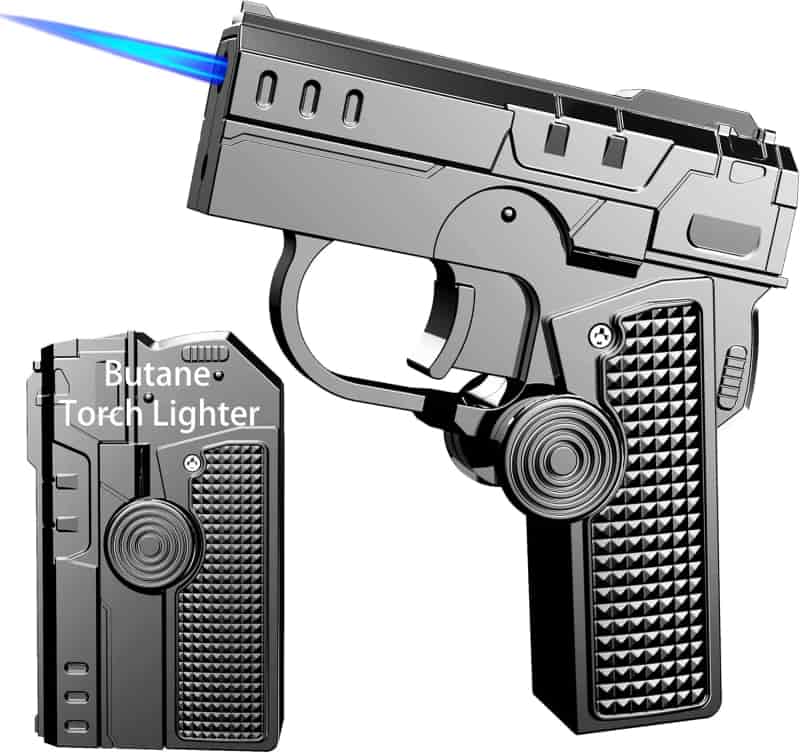 Windproof Butane Torch Lighter, Refillable & Adjustable