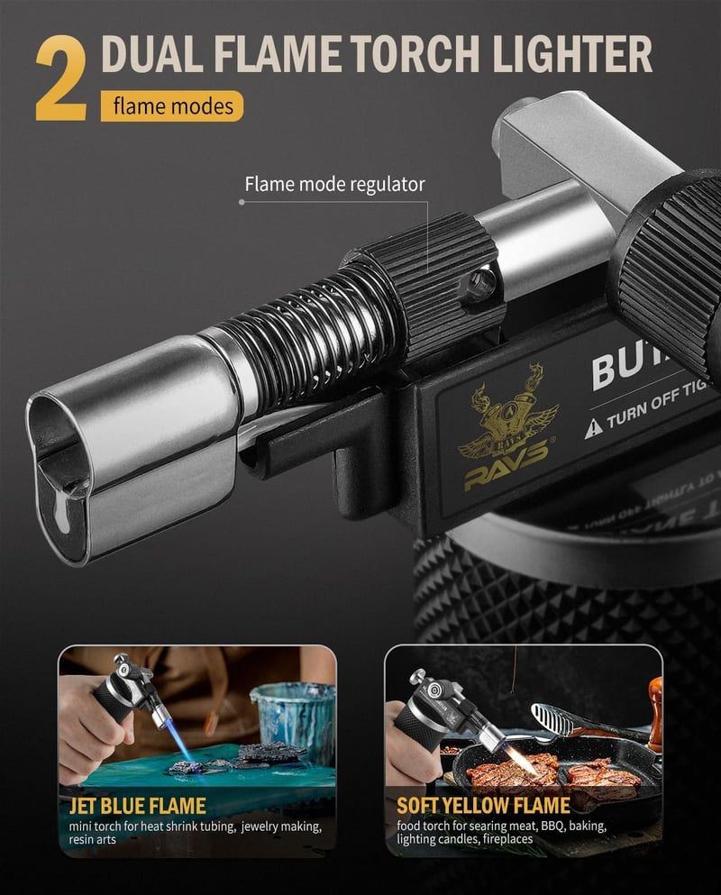 Dual Flame Refillable Kitchen Torch