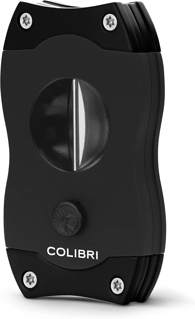 Cigar Cutter Gift for Enthusiasts - Black Ergonomic Stainless Steel