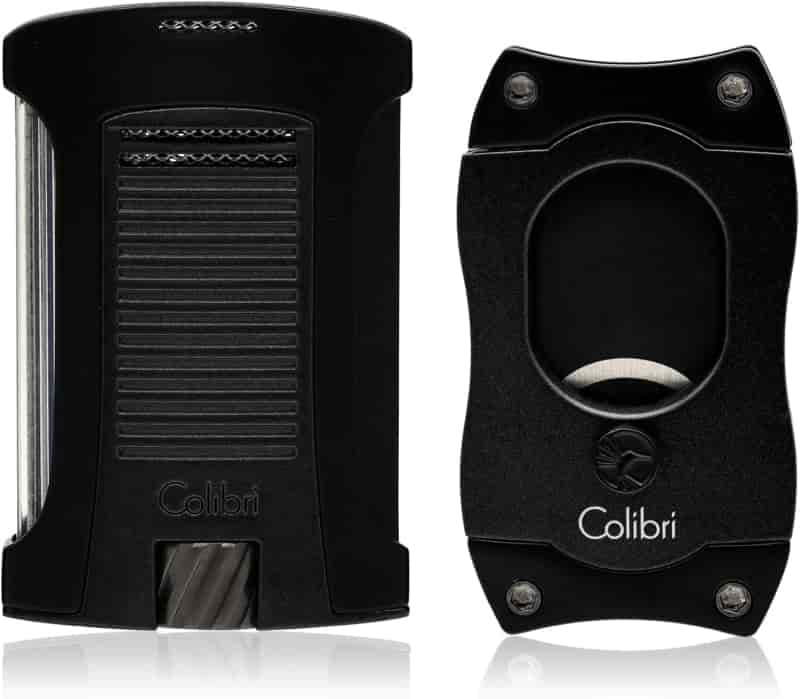 Daytona Lighter & S-Cut Cutter Gift Set (Black)