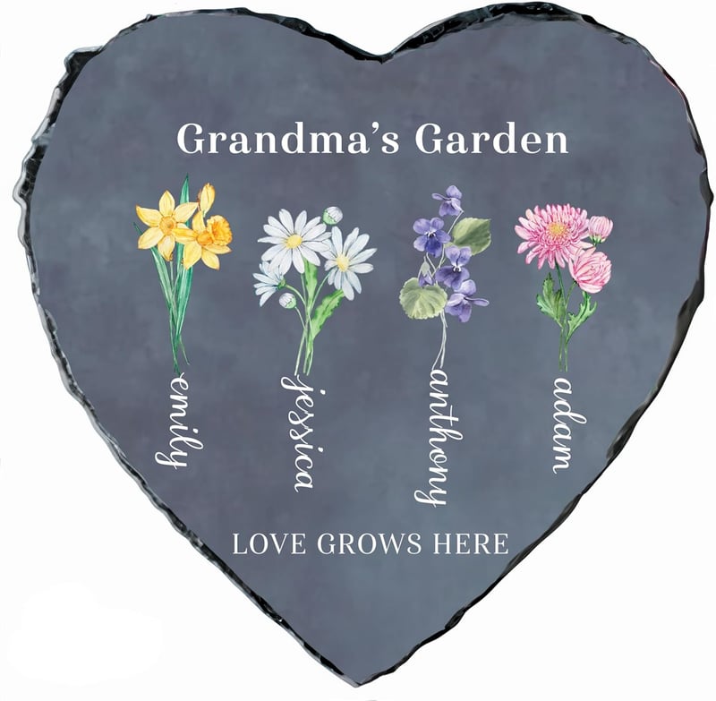 Mother's Day Personalized Birth Flower Garden Stone