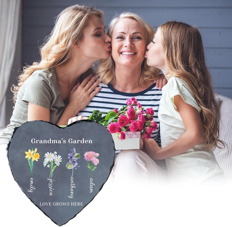 Mother's Day Personalized Birth Flower Garden Stone