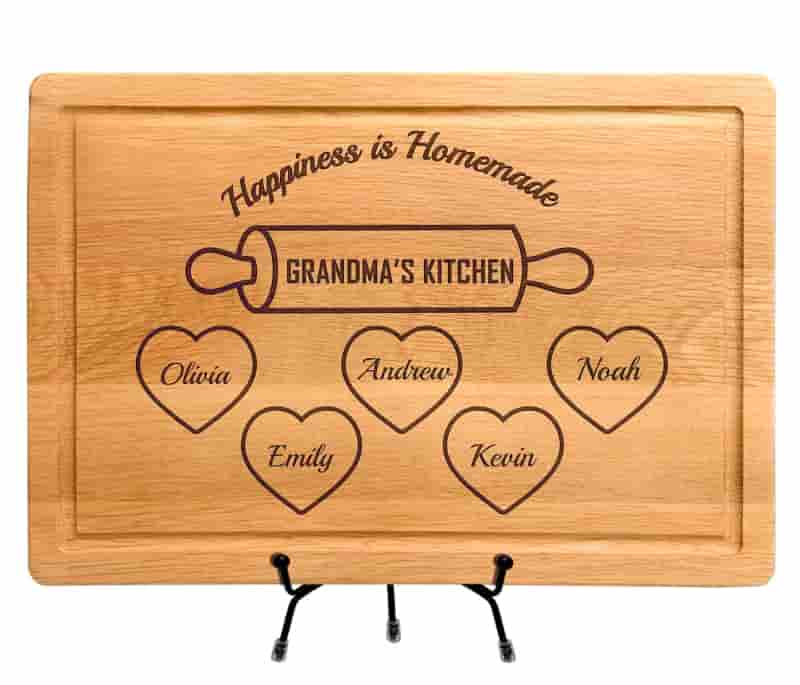 Mother's Day Custom Engraved Cutting Board for Grandma