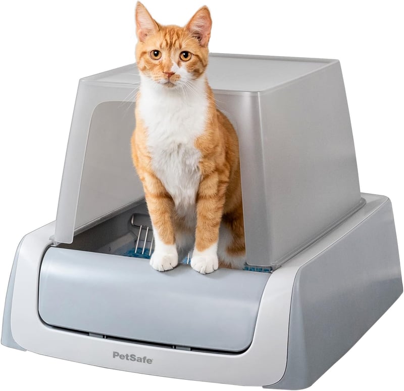 Self-Cleaning Cat Litter Box with Crystal Tray