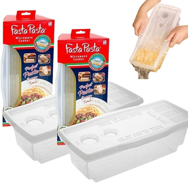 Microwave Pasta Cooker, 2-Pack, USA Made