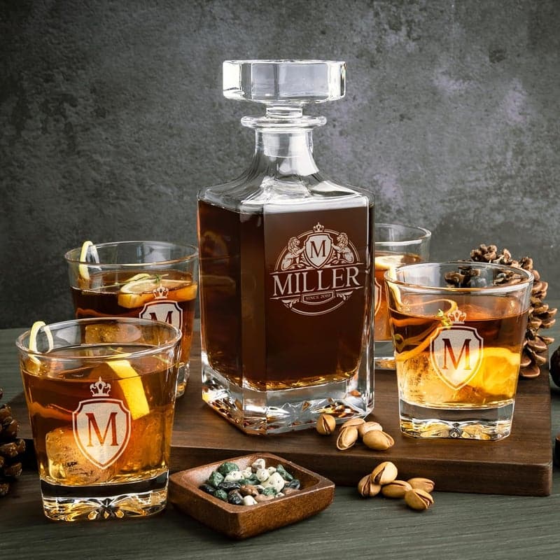 Limited Edition Personalized Whiskey Decanter Set