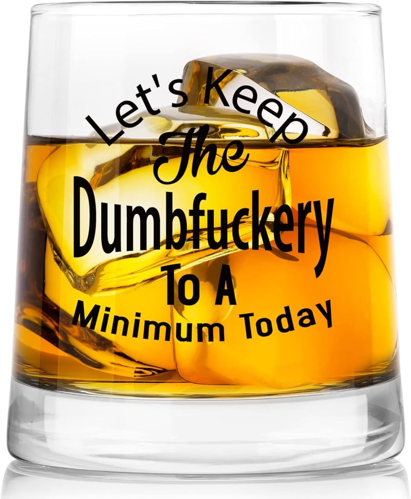 Novelty Whiskey Glass, 9 oz - Funny Gift for Friends