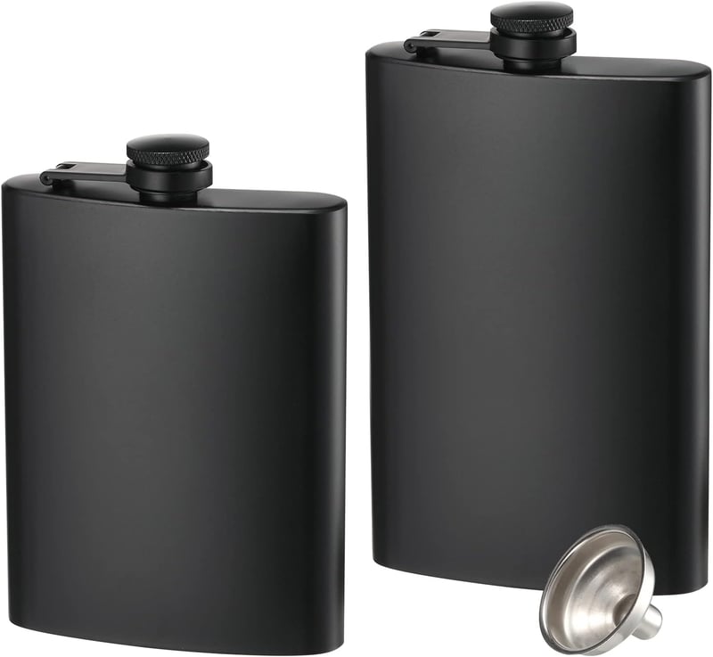 Stainless Steel Hip Flasks Set with Funnel