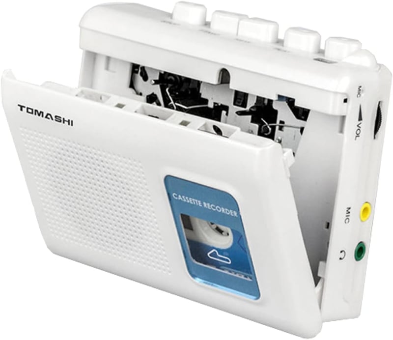 Portable Cassette Player with Speaker & Mic