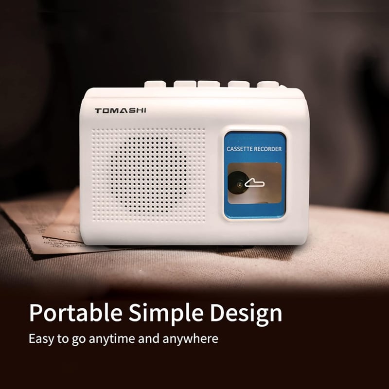 Portable Cassette Player with Speaker & Mic