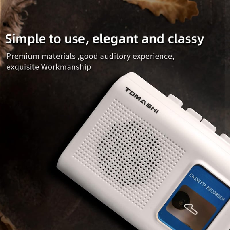 Portable Cassette Player with Speaker & Headphone Jack