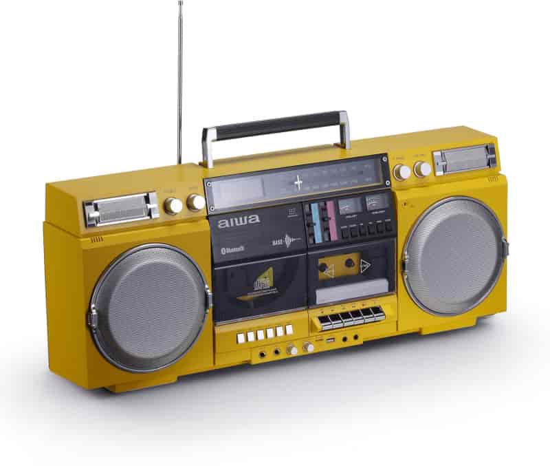 Retro Boombox CD Player with Bluetooth & AUX Inputs
