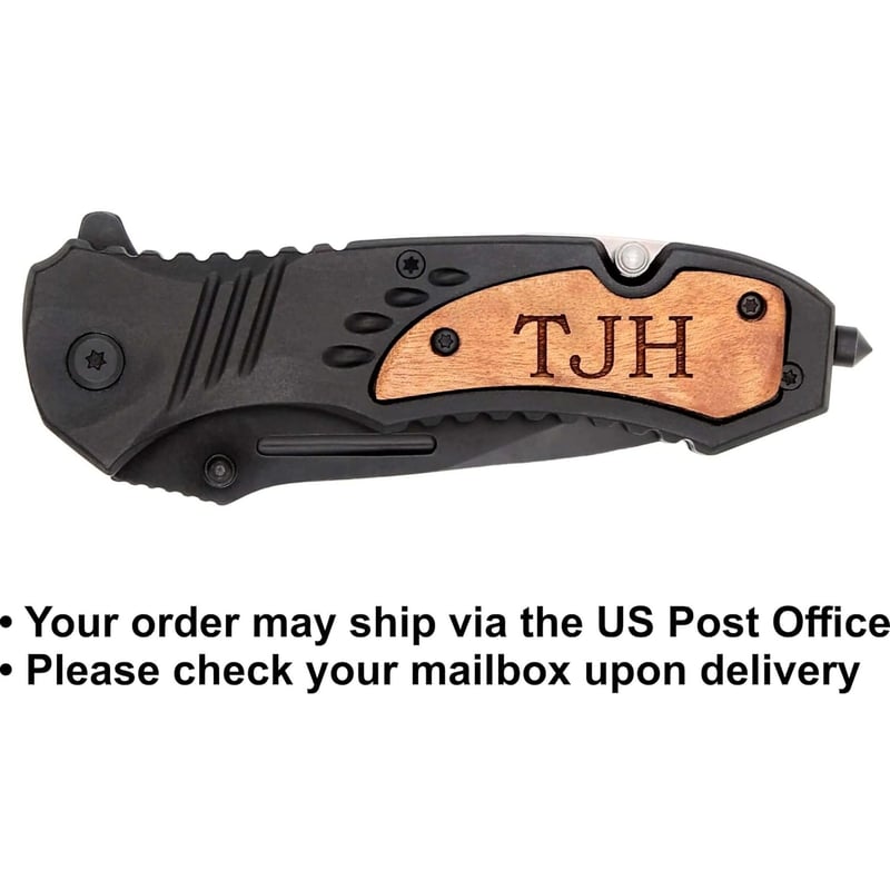 Custom Engraved Pocket Knife - Stainless Steel Blade