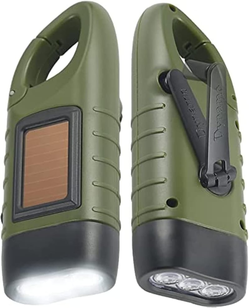 Emergency Solar Hand Crank Flashlights - Outdoor Survival Pack