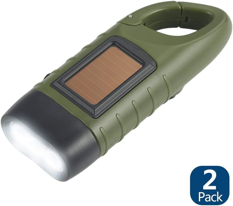 Emergency Solar Hand Crank Flashlights - Outdoor Survival Pack