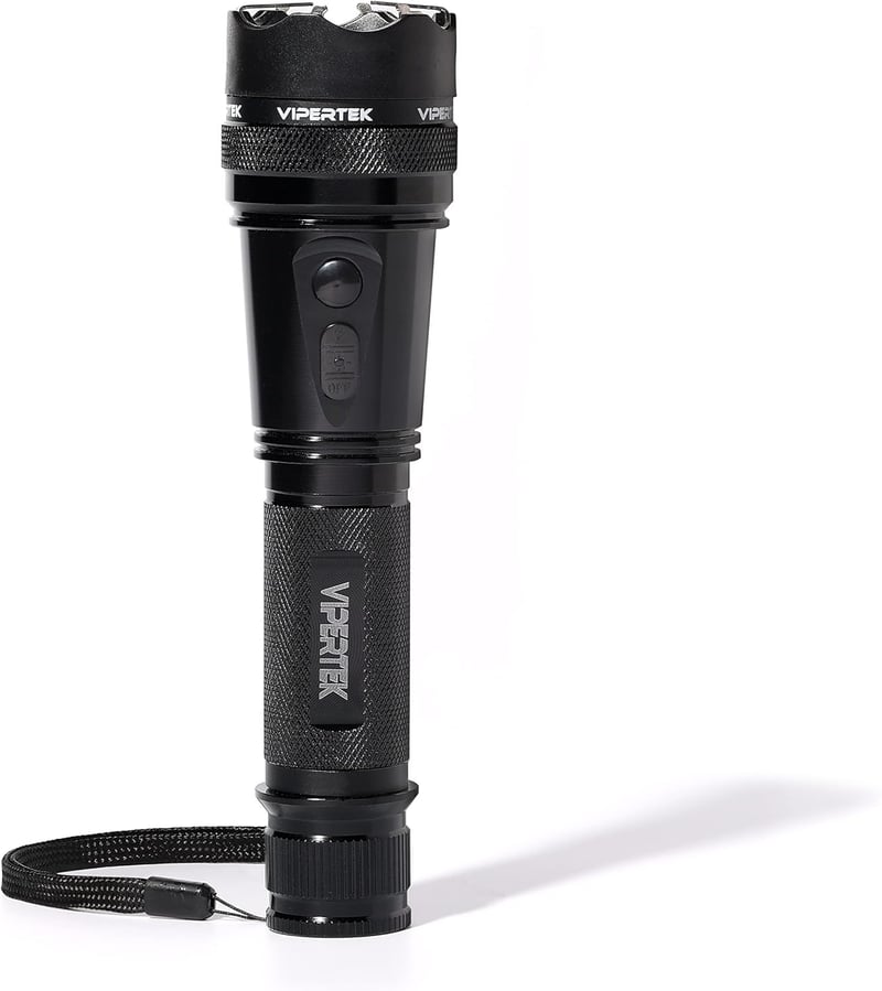 Heavy Duty Aluminum Stun Gun with LED Flashlight