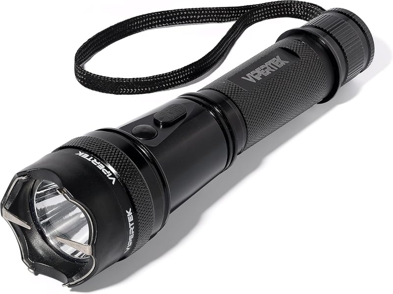 Heavy Duty Aluminum Stun Gun with LED Flashlight