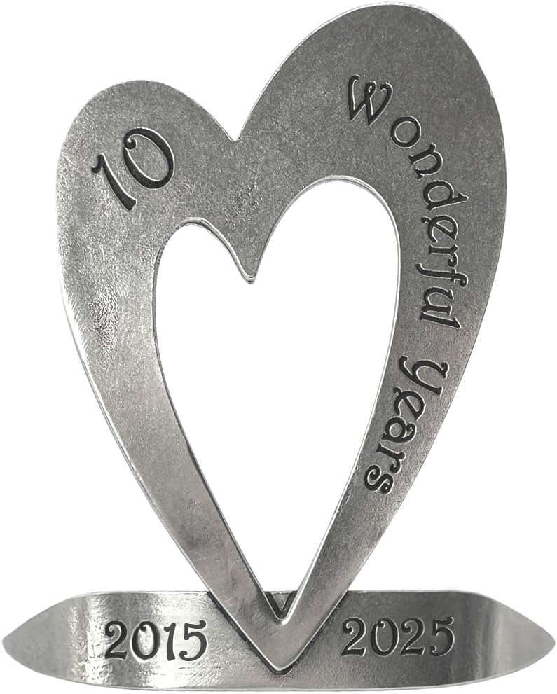 10th Anniversary Heart Pewter Keepsake