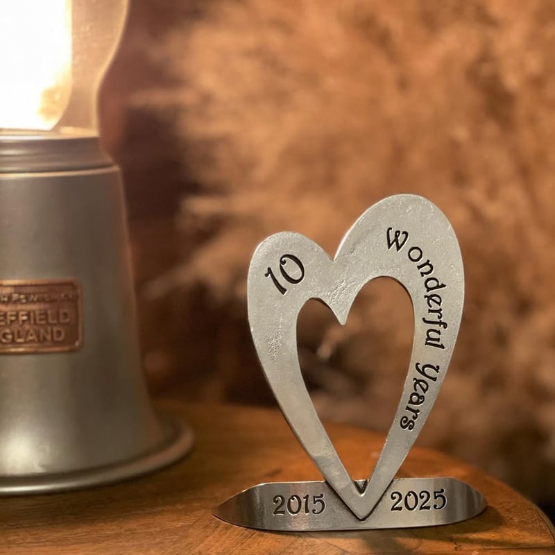 10th Anniversary Heart Pewter Keepsake