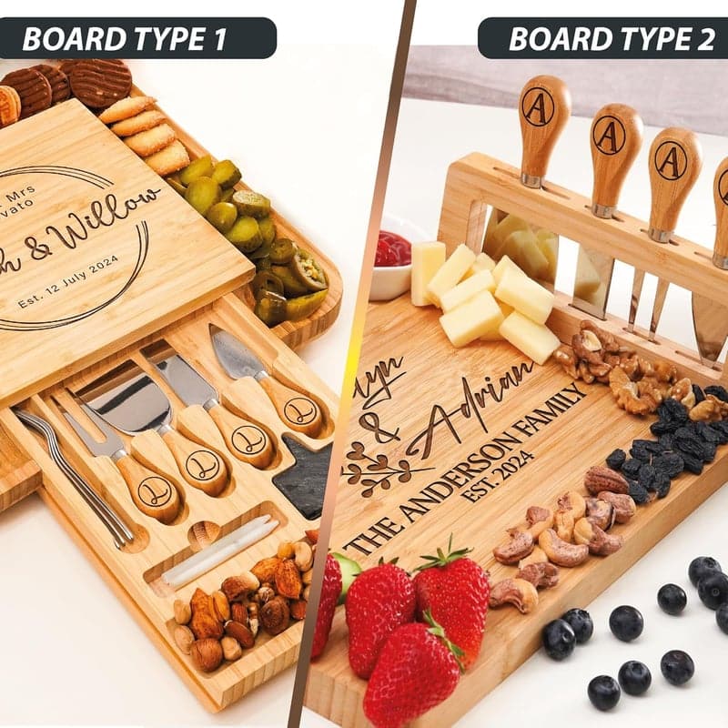 Wedding Charcuterie Board Set for Couples