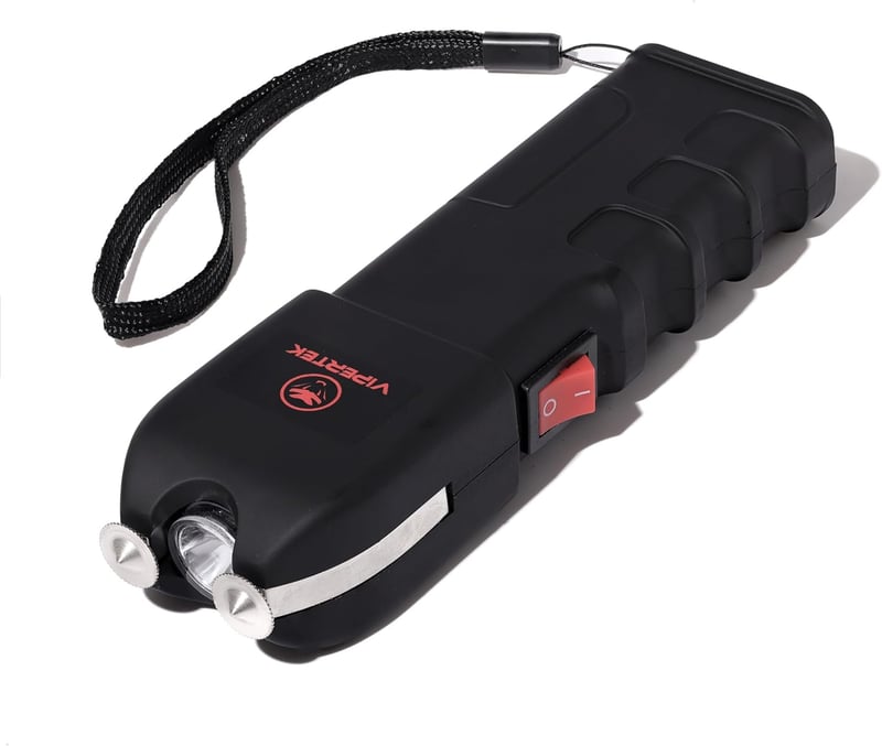Rechargeable Stun Gun with LED Flashlight for Self-Defense