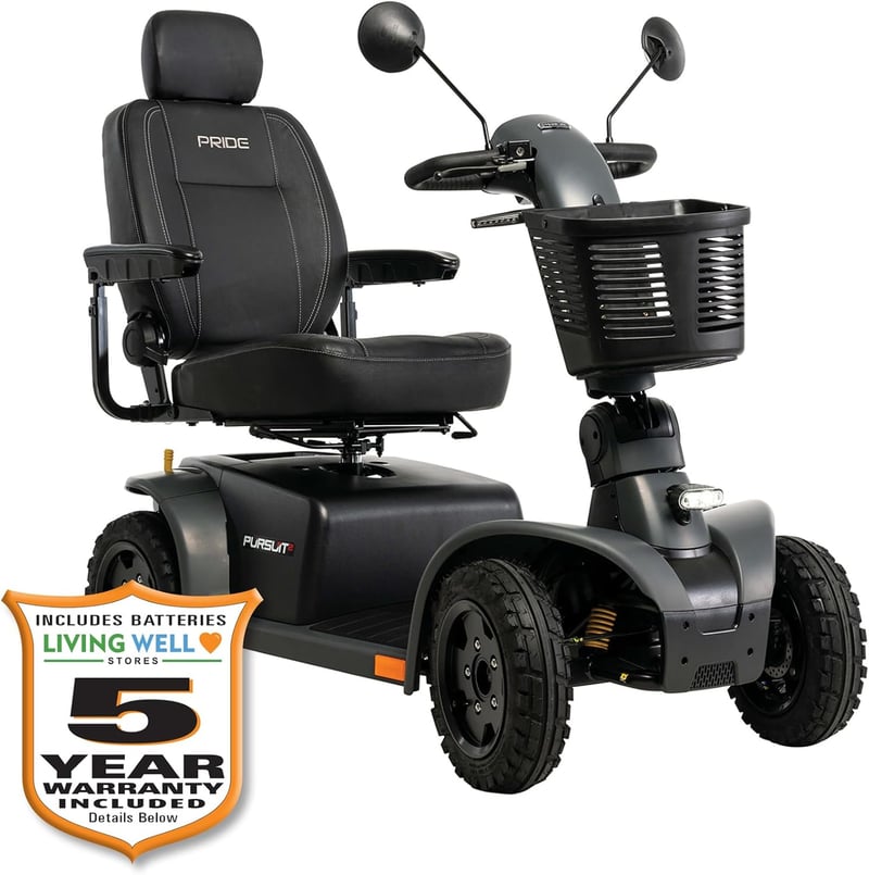 Outdoor Mobility Scooter, 400 lbs Capacity, Grey